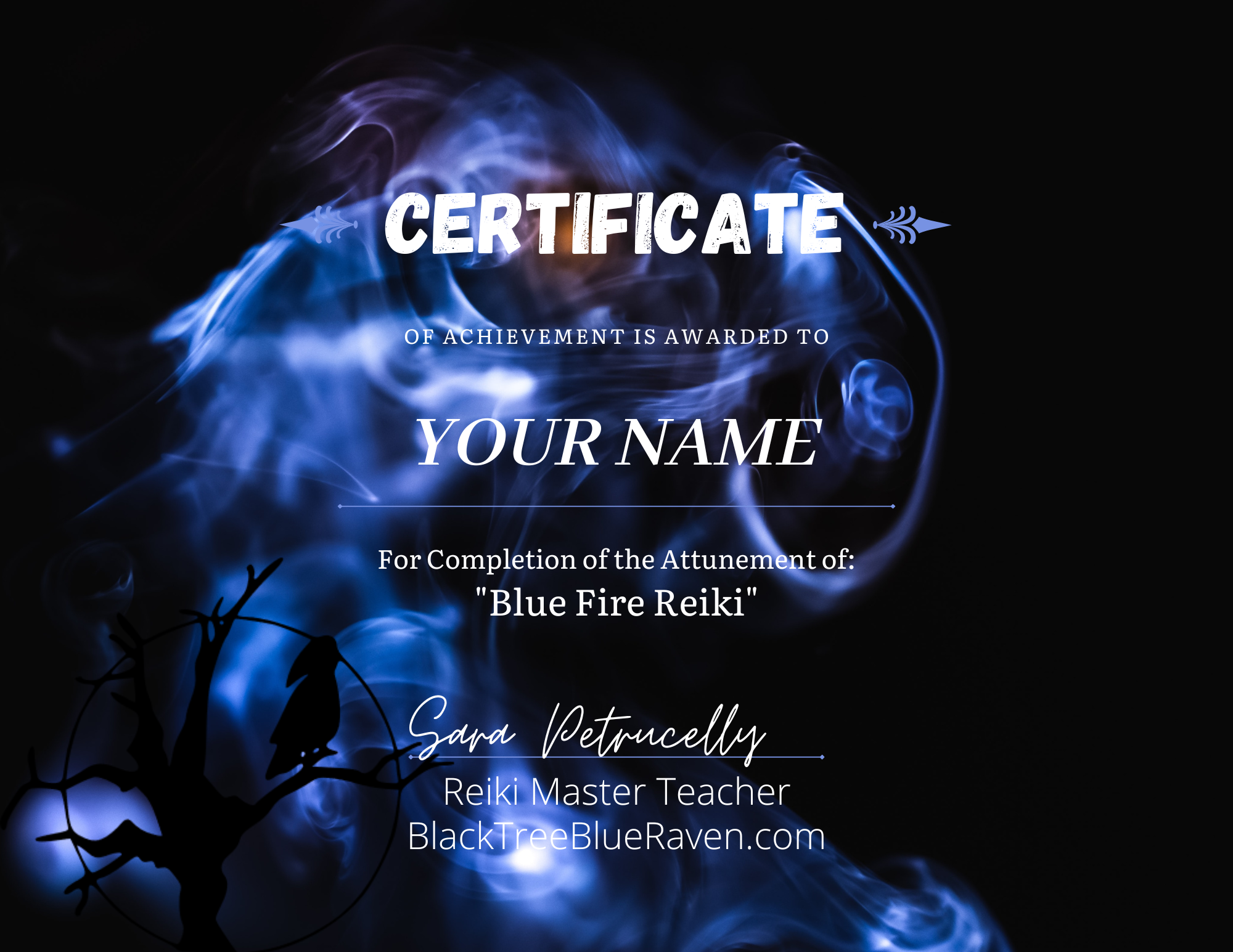 blue fire attunement certificate