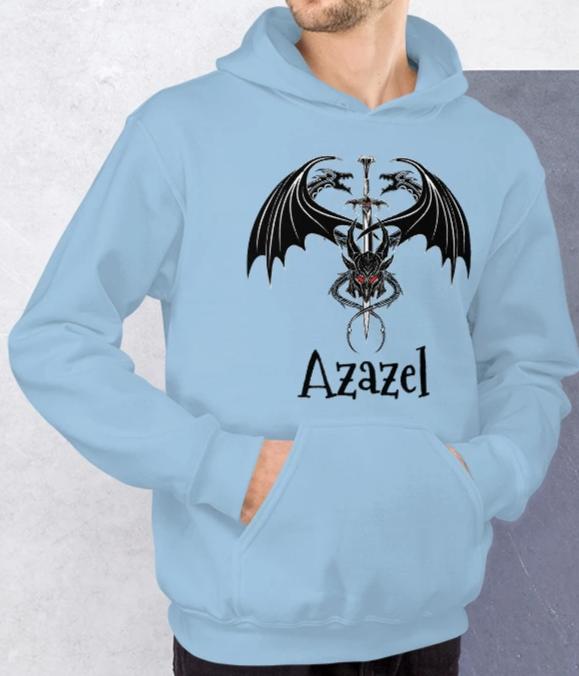 Azazel Demon Dragon Sword Sigil Graphic Hoodie Unisex