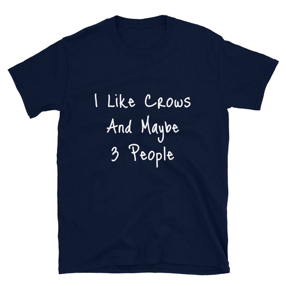 I Like Crows and Maybe 3 People Unisex T Shirt