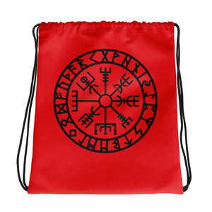 Drawstring bag Viking Runic Sigil of Protection and Guidance Vegvisir
