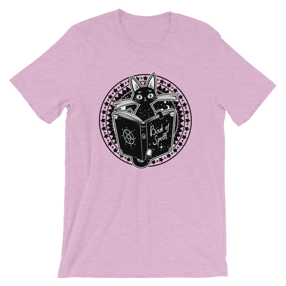 Black Cat Magick Spellbook Witch T-Shirt