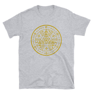 Enochian Protection Symbol Graphic Tee in Gold! (Unisex) - BlackTreeBlueRaven